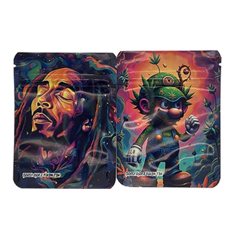 3.5g Pop Culture Mylar Weed Bags — Cartoon & Retro Style